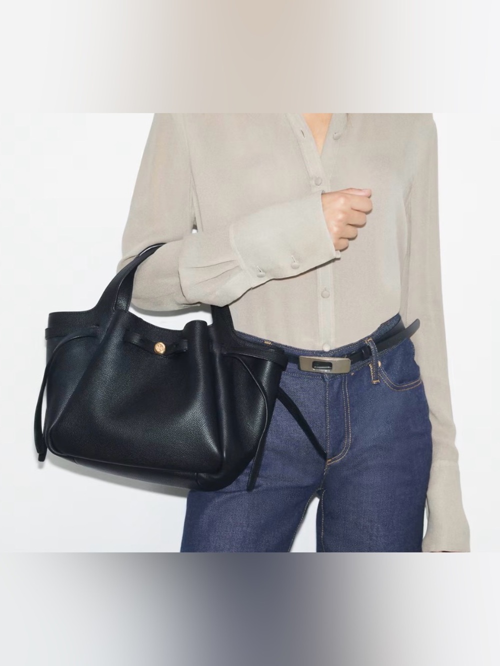 Tory Burch Small Rome Tote-Black💞 - Picture 3 of 7